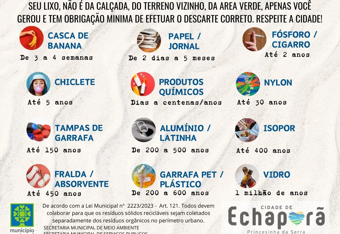 DECOMPOSIÇÃO DO LIXO