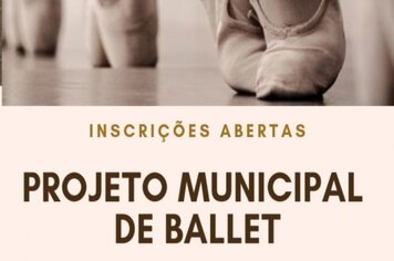 Projeto Municipal de Ballet abre inscrição para aulas 2019