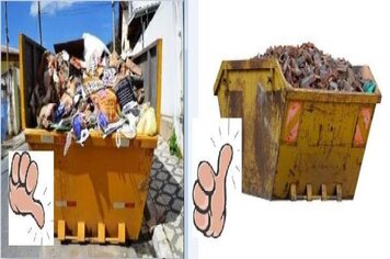 Uso correto da caçamba