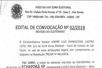 Atenção para o Recadastramento biométrico obrigatório