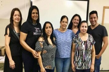 Professoras que compõe Projeto de apoio escolar recebem boas vindas da equipe gestora da EMEF.
