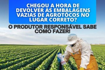 O destino correto das embalagens de agrotóxicos