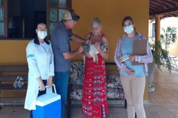 Aplicação contra raiva em bairros rurais, vacina 190 animais