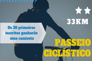 Secretaria de turismo realizará - Passeio Ciclístico 33km