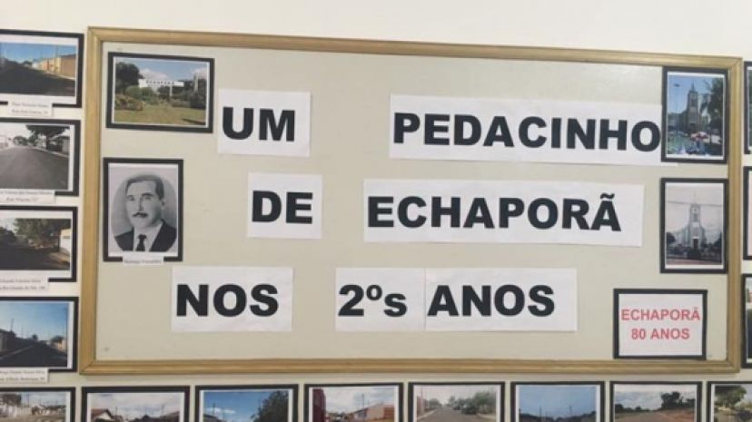 Em homenagem aos 80 anos de Echaporã, Professoras dos 2º anos da Emef Ida Bonini Romero realizam mostra fotográfica com alunos.