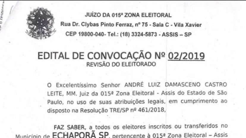 Atenção para o Recadastramento biométrico obrigatório
