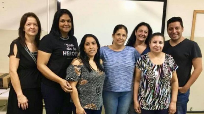 Professoras que compõe Projeto de apoio escolar recebem boas vindas da equipe gestora da EMEF.