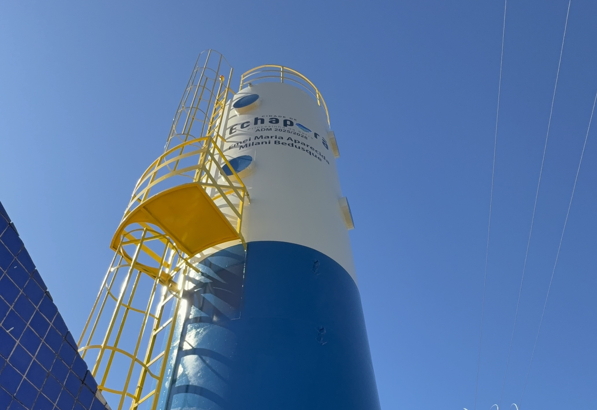 Caixa d’água da EMEI Mariinha passa por grande reforma 