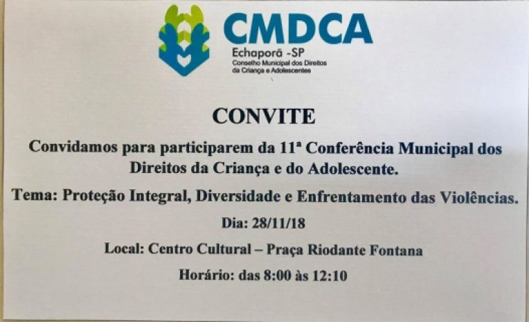 XI Conferência Municipal do CMDCA Echaporã